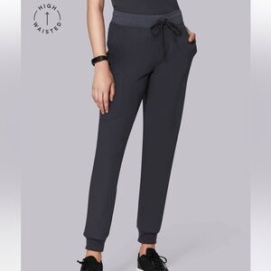 Mandala high waisted joggers in pewter